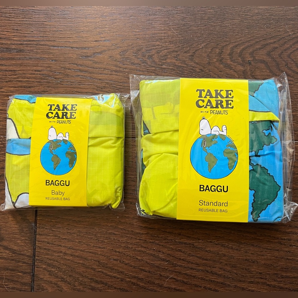 Baggu Baby & Standard Bags - Take Care w Peanuts Earth Snoopy